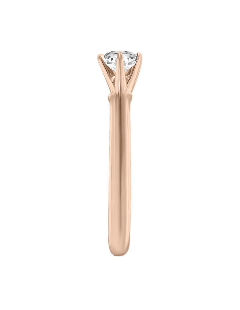Solitario de oro 14 k Isabella diamante 4