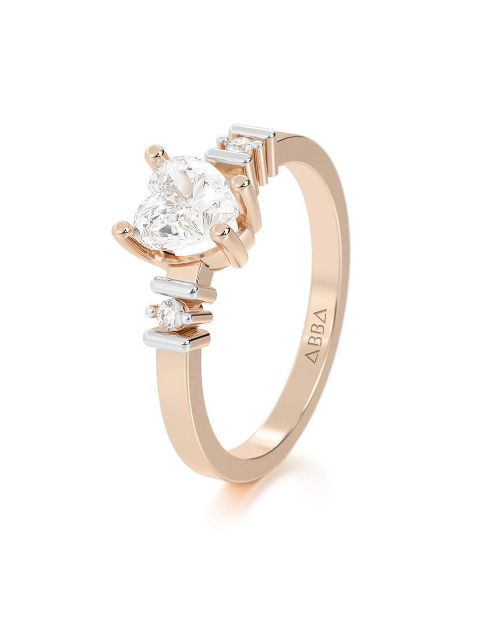 Anillo de compromiso de oro 10 k 2