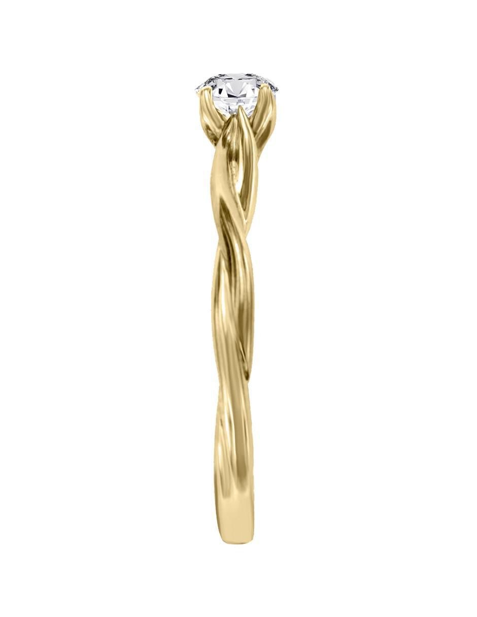 Solitario "de" oro 14 k klamore diamante