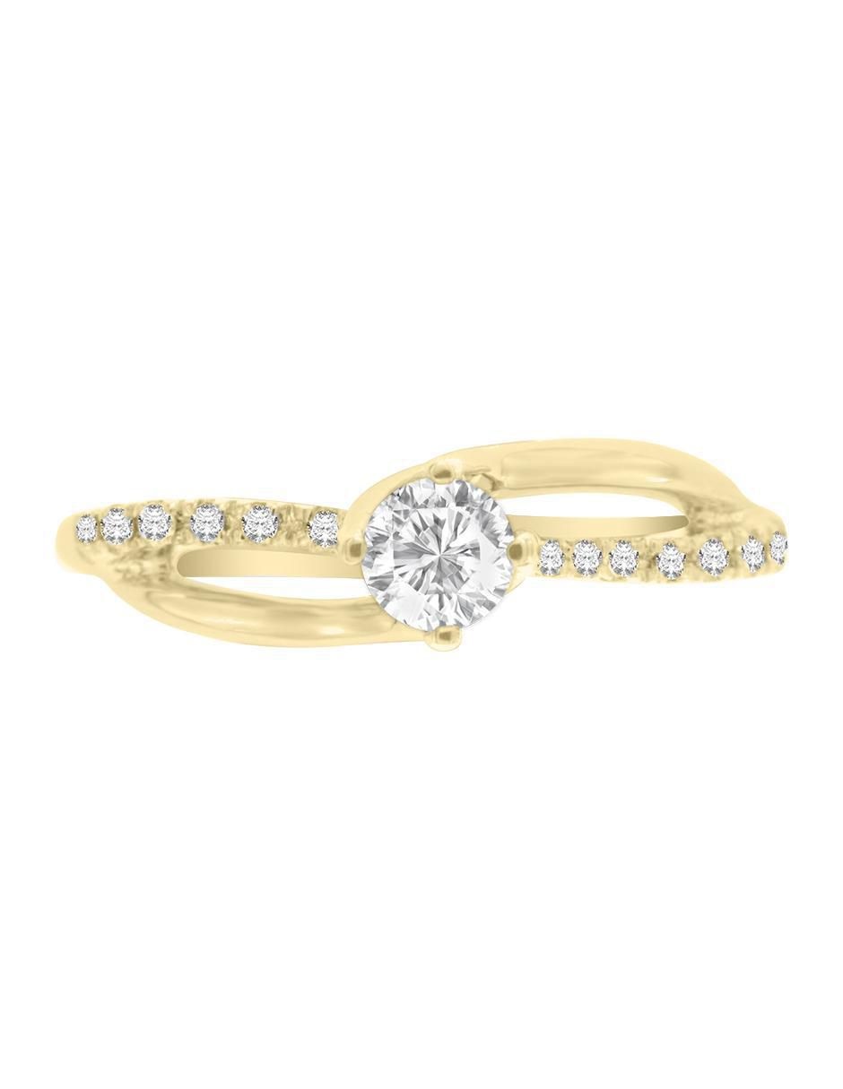 Solitario de oro 14 k Odinna diamante