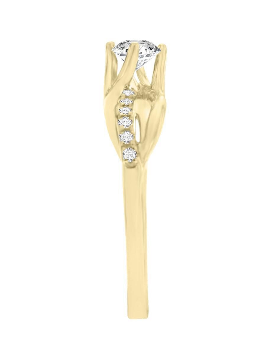 Solitario "de" oro 14 k klamore diamante