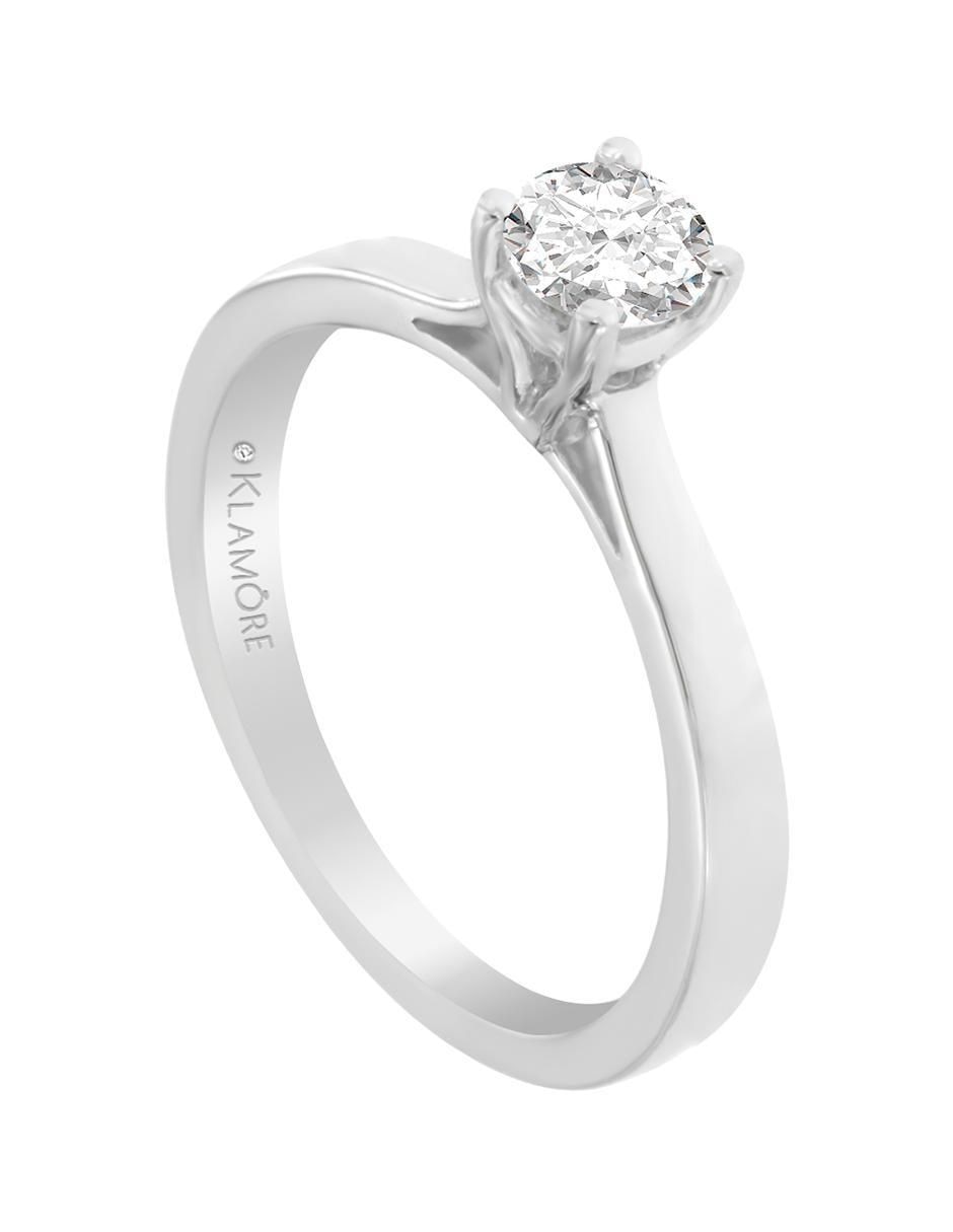 Solitario de oro 14 k Carla diamante 3
