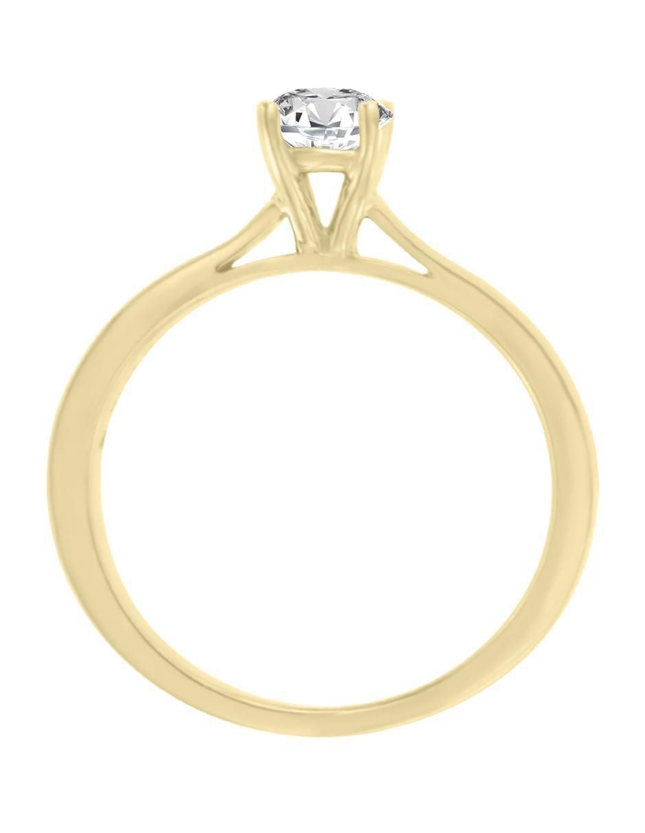 Solitario de oro 14 k Carla diamante 2