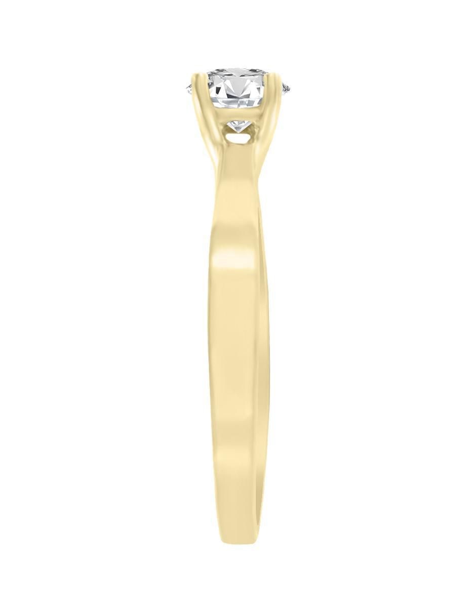 Solitario de oro 14 k Carla diamante 4