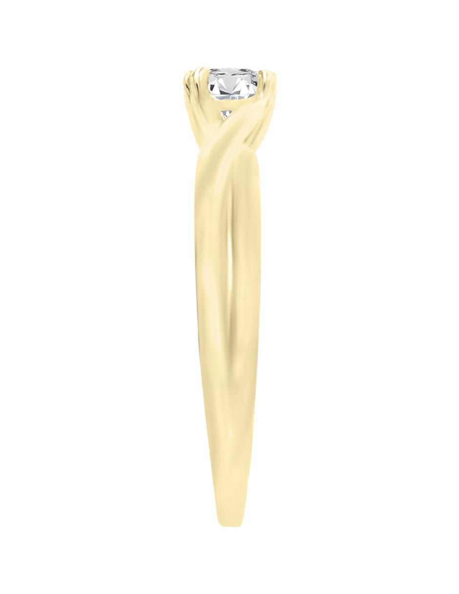Solitario "de" oro 14 k klamore diamante