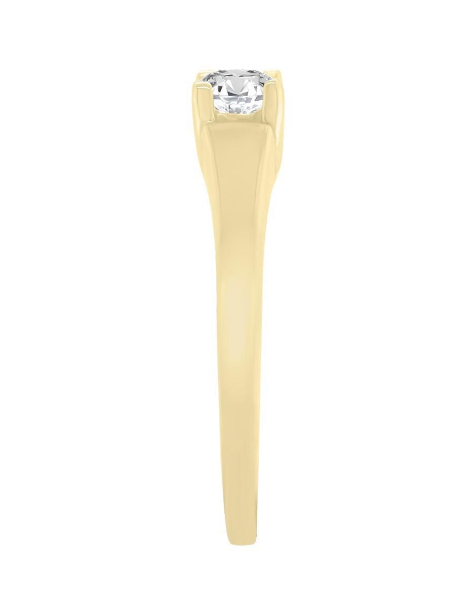 Solitario "de" oro 14 k klamore diamante