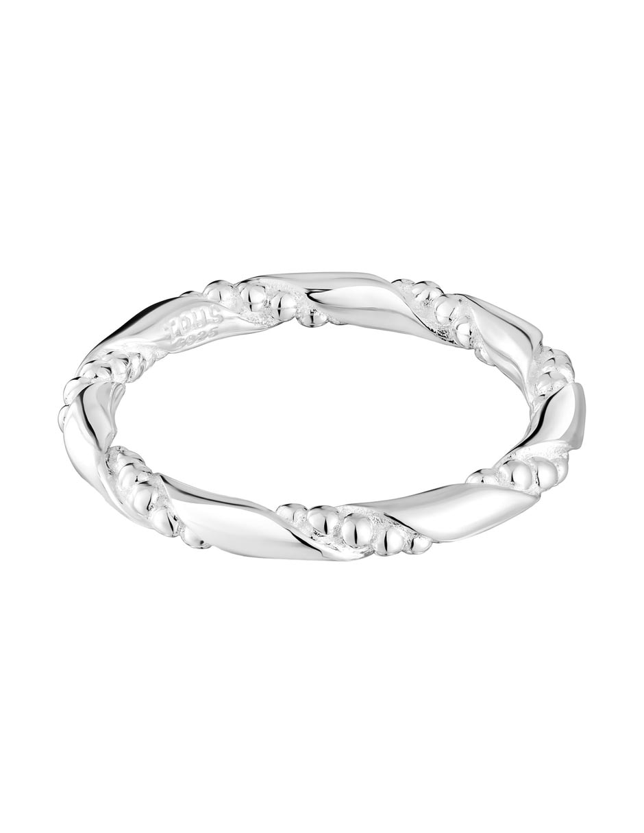 Anillo Twisted P 925 de plata brillante 1