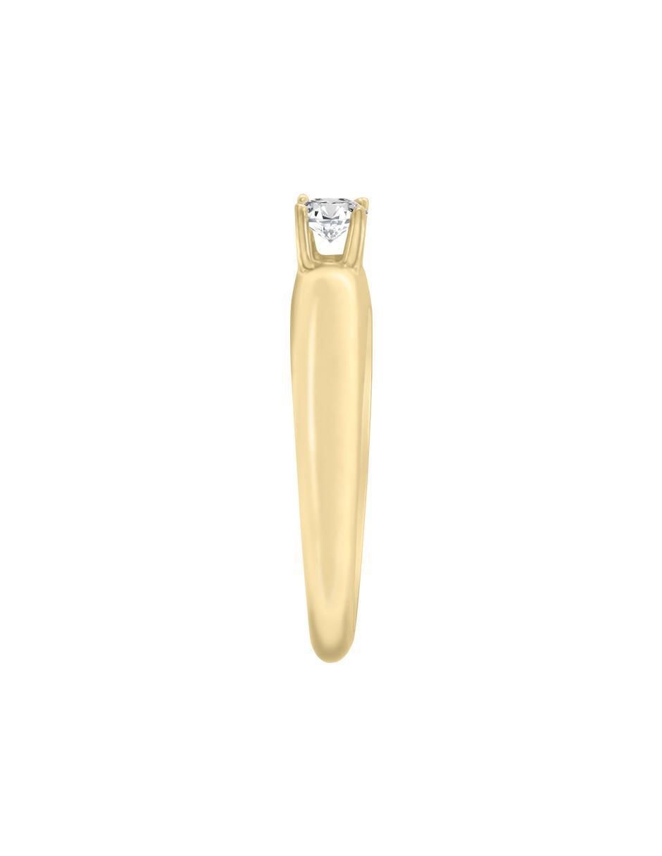 Solitario "de" oro 14 k klamore diamante