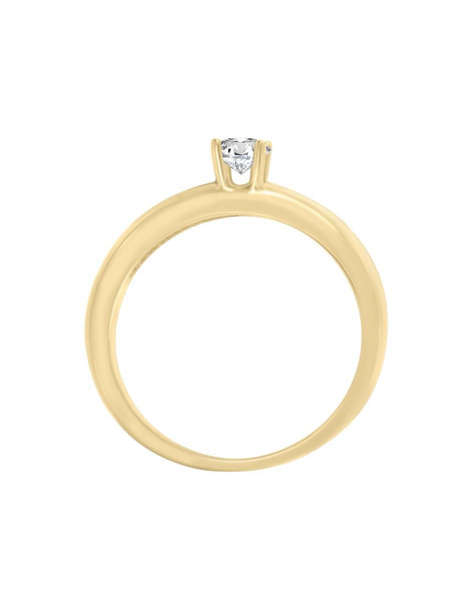Solitario "de" oro 14 k klamore diamante