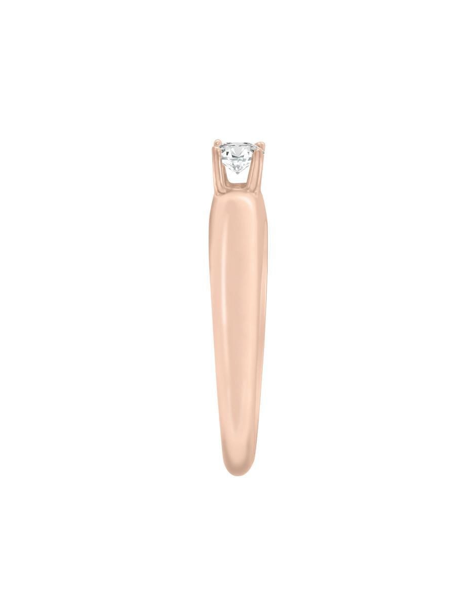 Solitario de oro 14 k Azul diamante 3
