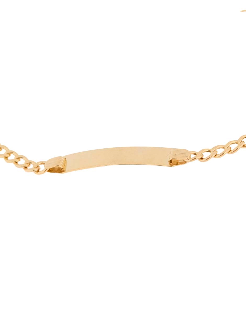 Esclava de oro amarillo 14 K con acabado pulido 2