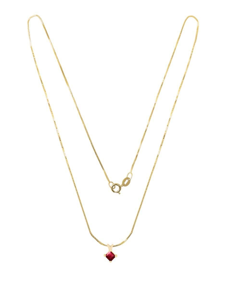 Colgante Y Dije de rombo aiden de oro amarillo 14 K 2