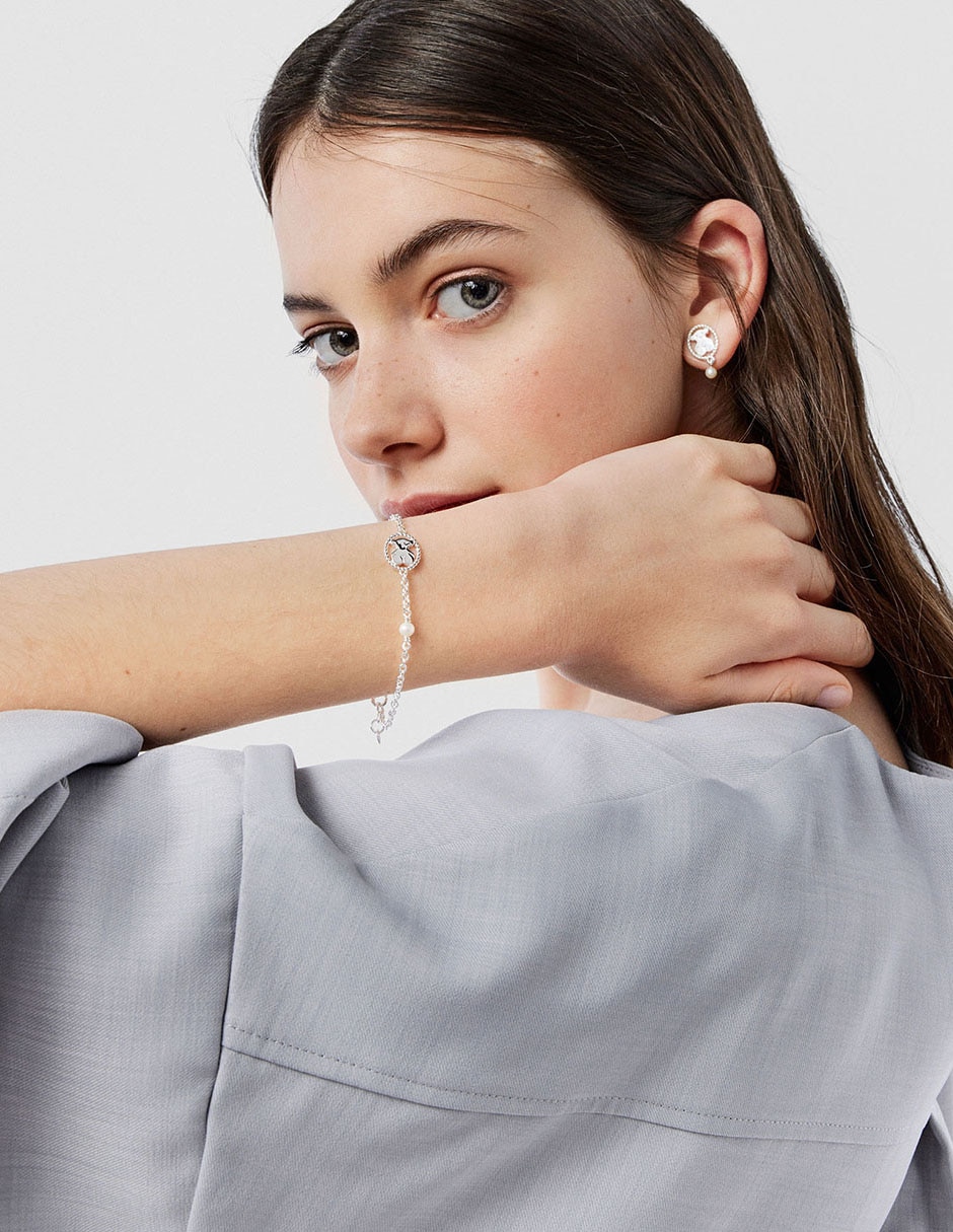 Pulsera de plata P 925 Camee con acabado liso 6