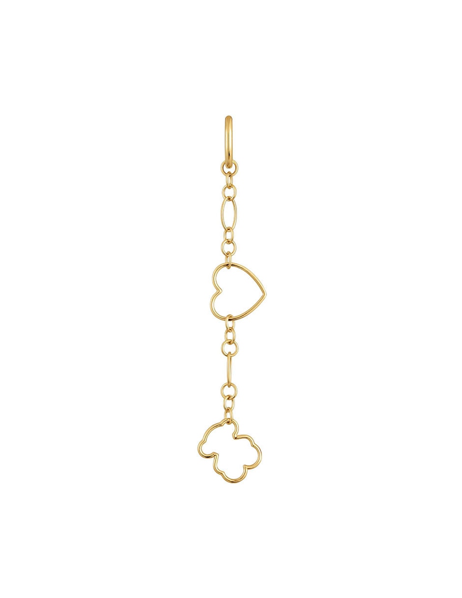 Aretes New Silueta de plata P 925 con acabado baño de oro
