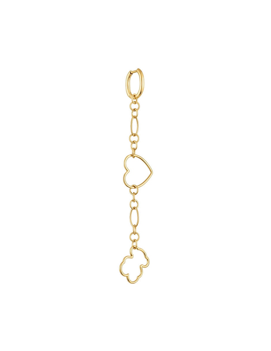 Aretes New Silueta de plata P 925 con acabado baño de oro 2