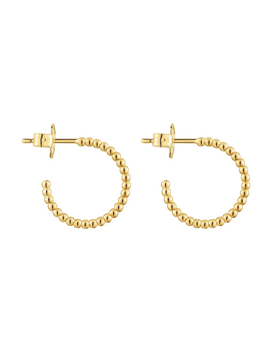 Aretes de aro de plata P 925 con acabado brillante 2