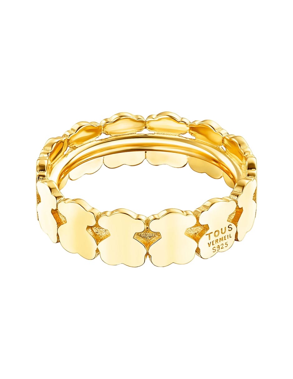 Anillo Straight de plata P 925 con acabado baño de oro 3