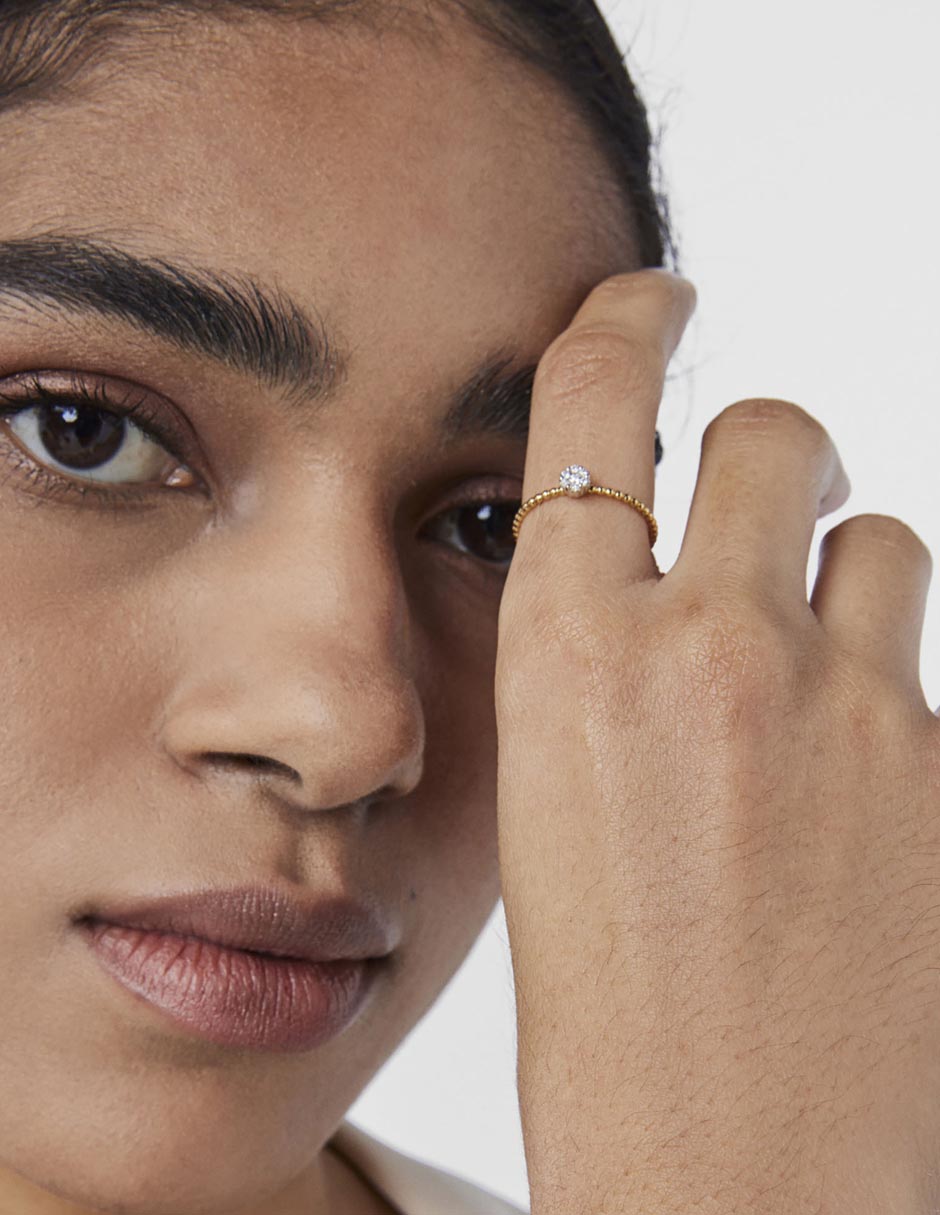 Anillo Les Classiques 18 k de oro diamante brillante 7
