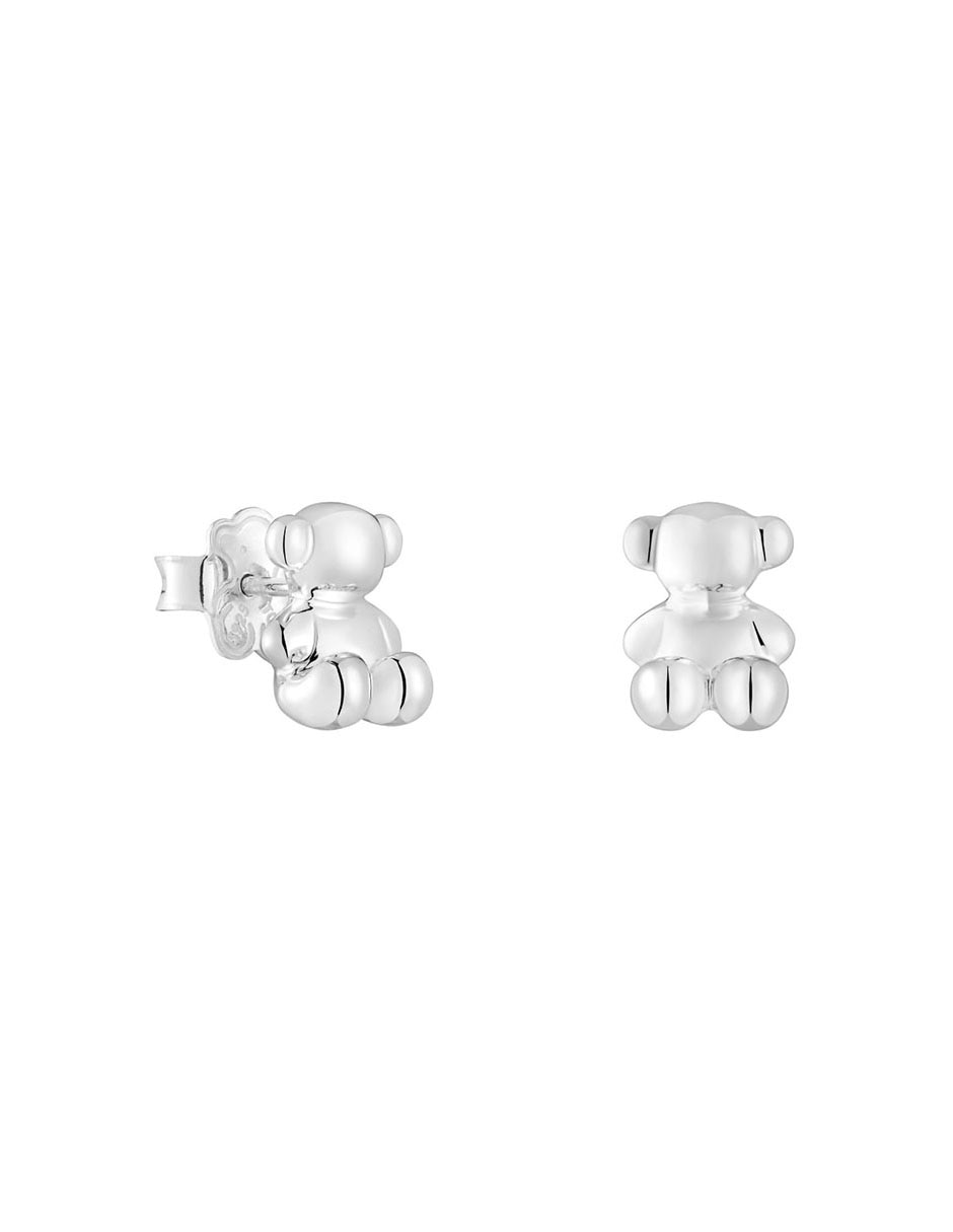 Broqueles de oso Bold Bear de plata P 925 con acabado brillante