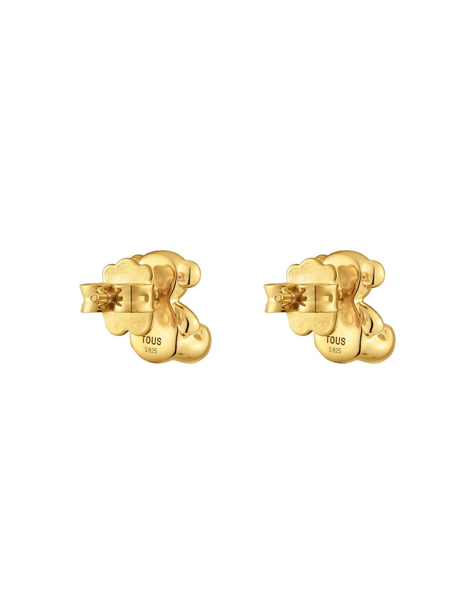 Broqueles de oso Bold Bear de plata P 925 con acabado baño de oro 3