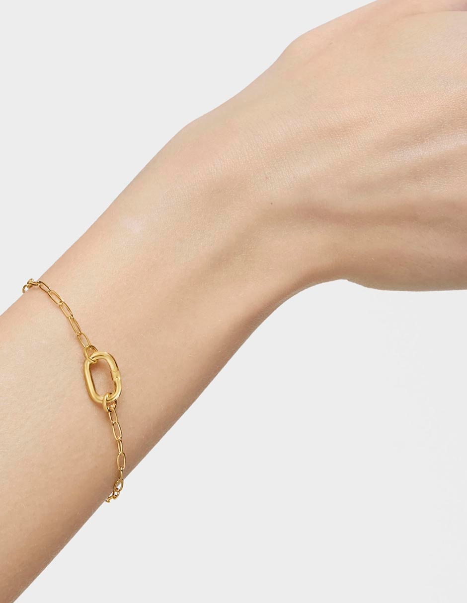 Pulsera de plata P 925 Hold Oval con acabado pulido 6