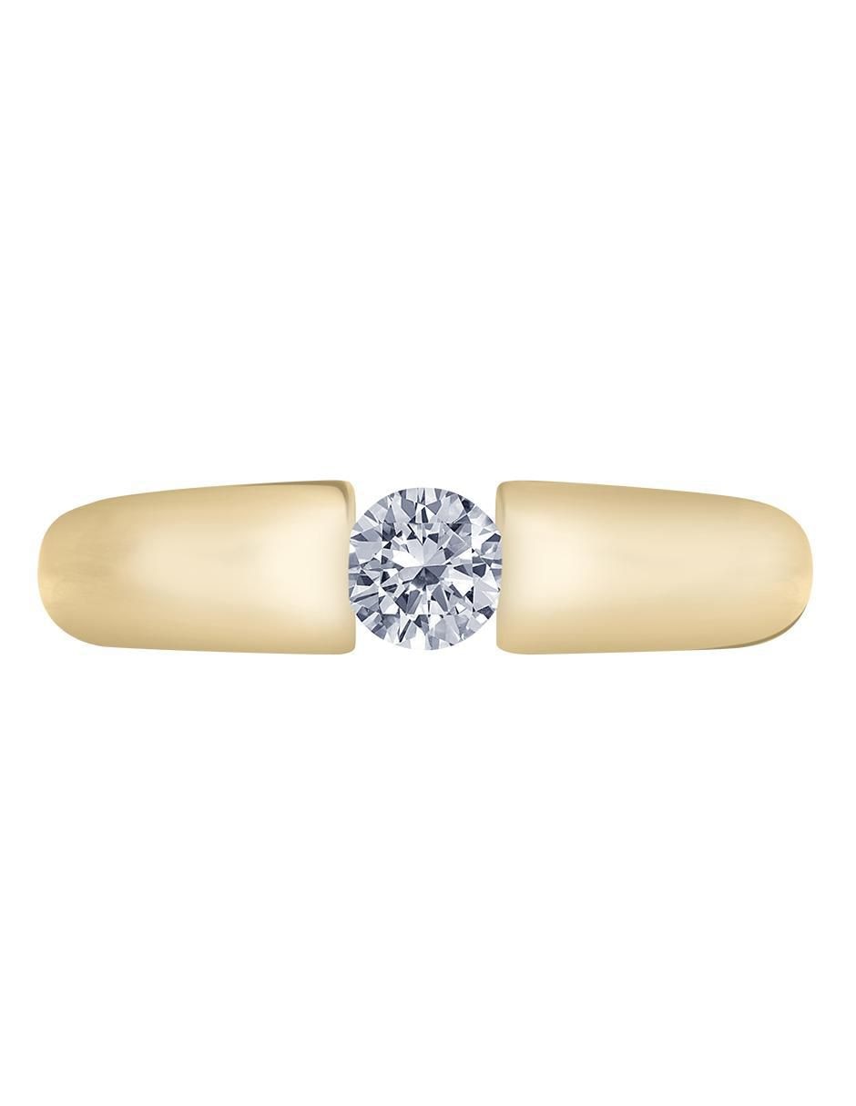 Solitario de oro 14 k Ale diamante