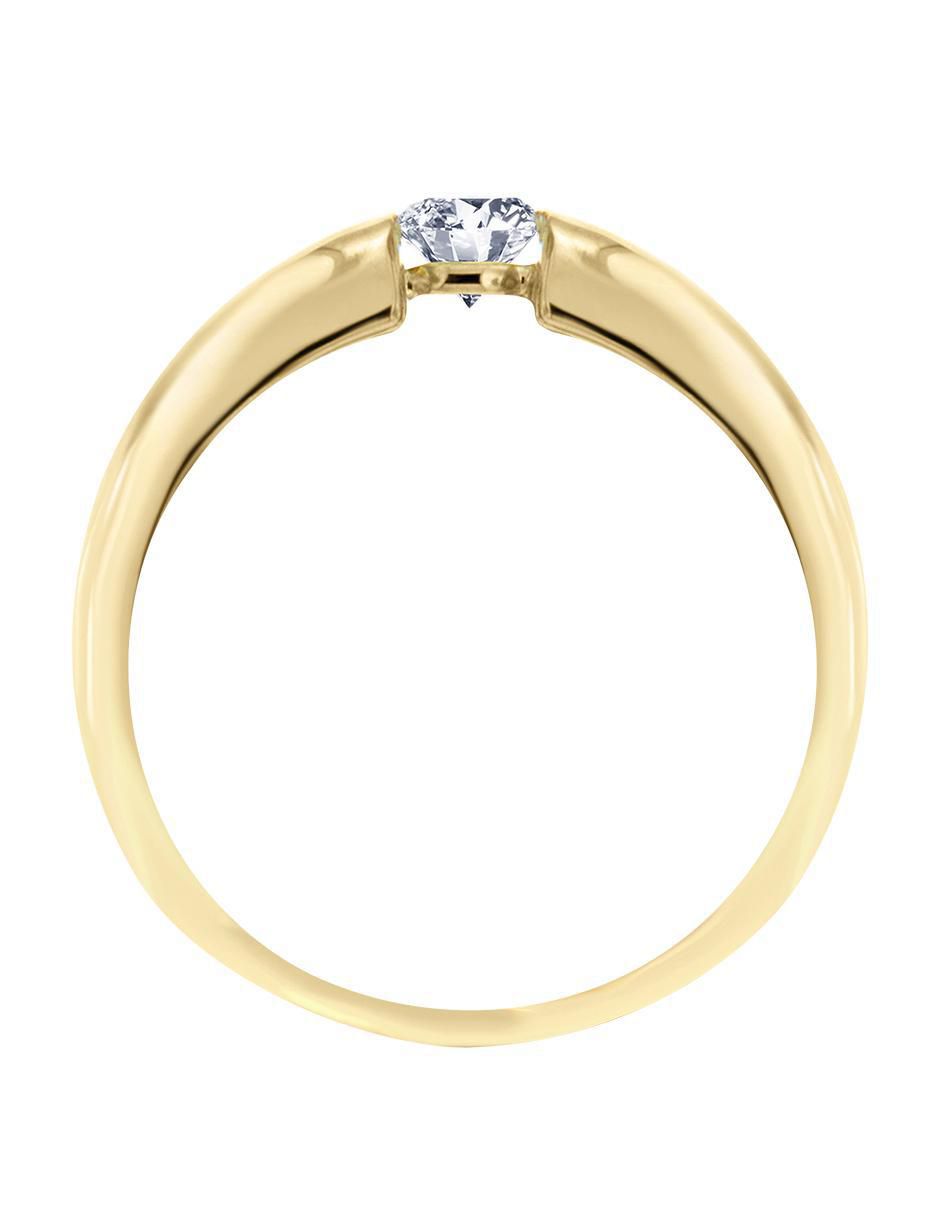 Solitario "de" oro 14 k klamore diamante