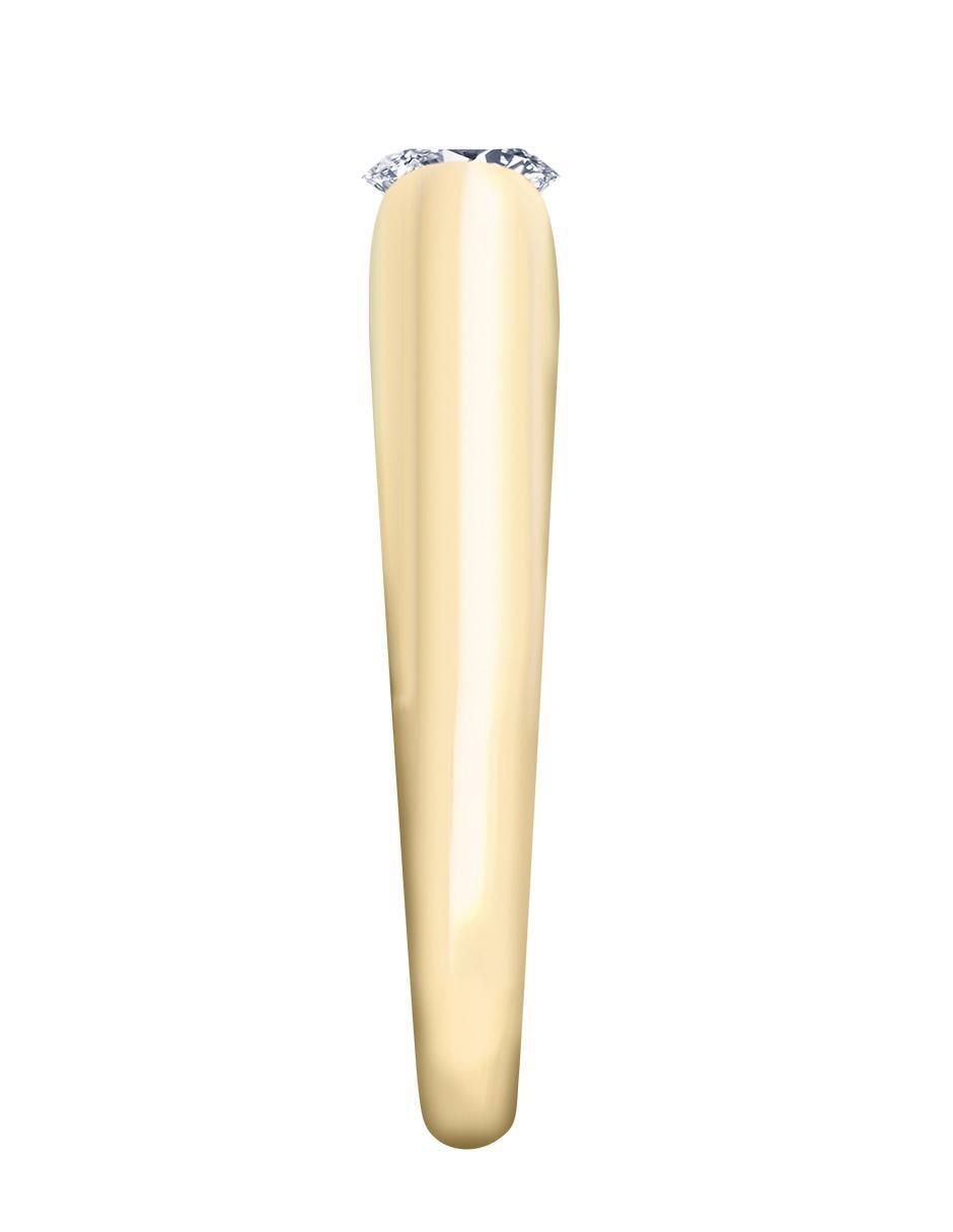 Solitario "de" oro 14 k klamore diamante