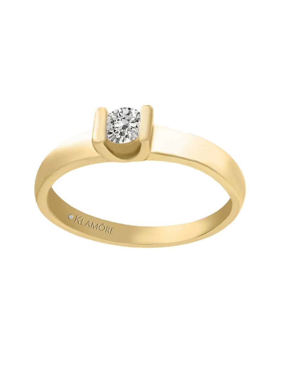Solitario de oro 14 k Purezza diamante