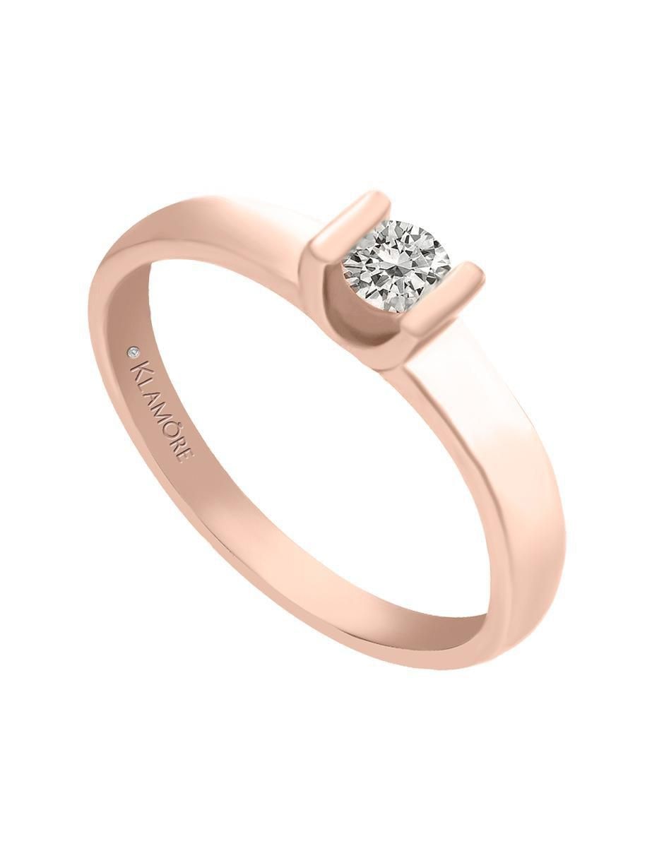 Solitario de oro 14 k Purezza diamante 3