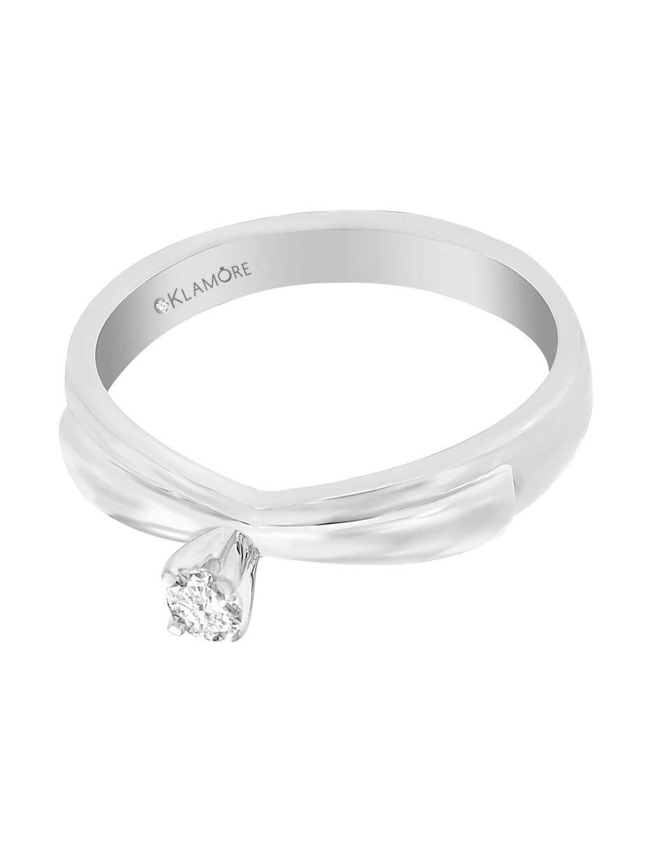 Solitario de oro 14 k Kira diamante