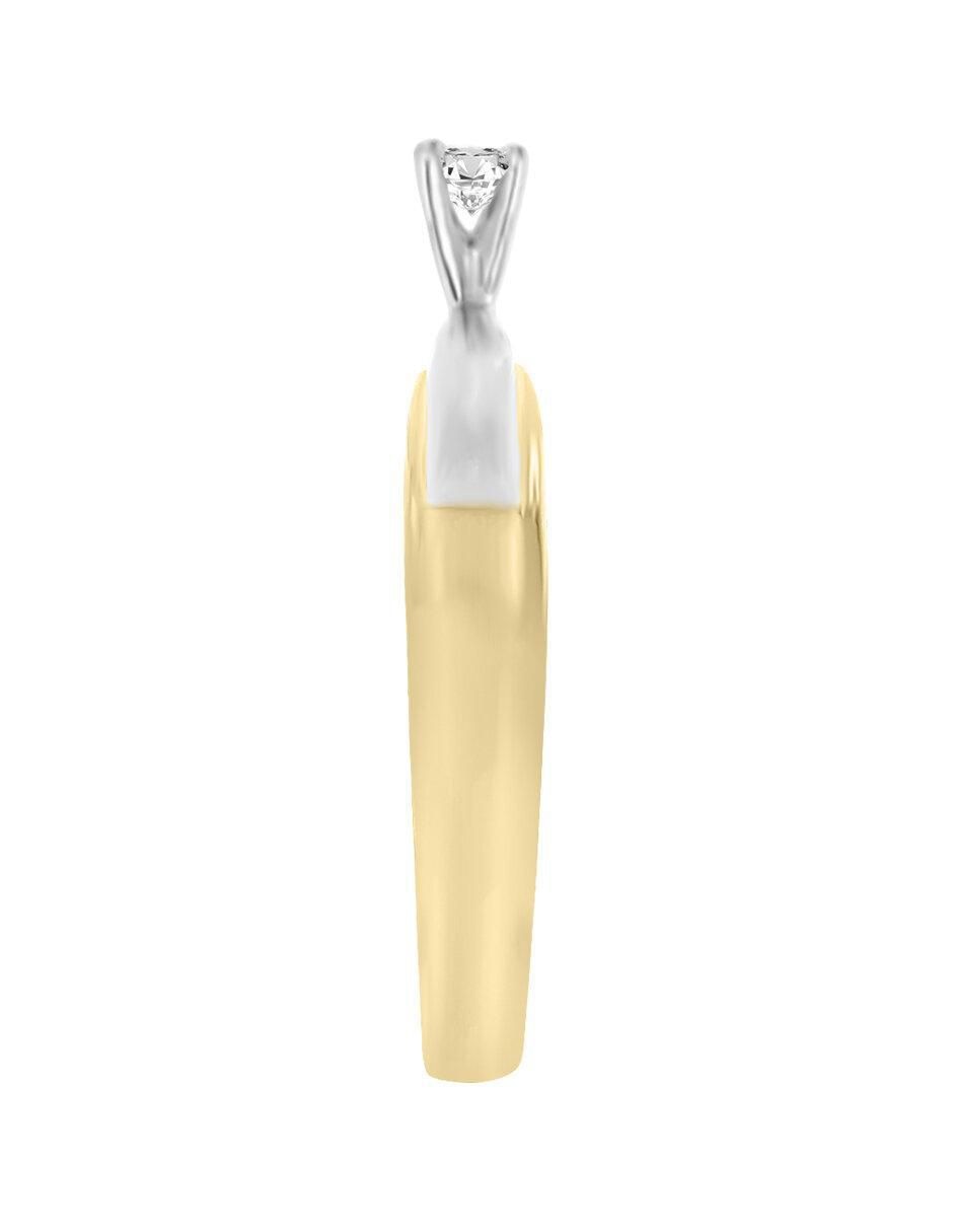 Solitario "de" oro 14 k klamore diamante