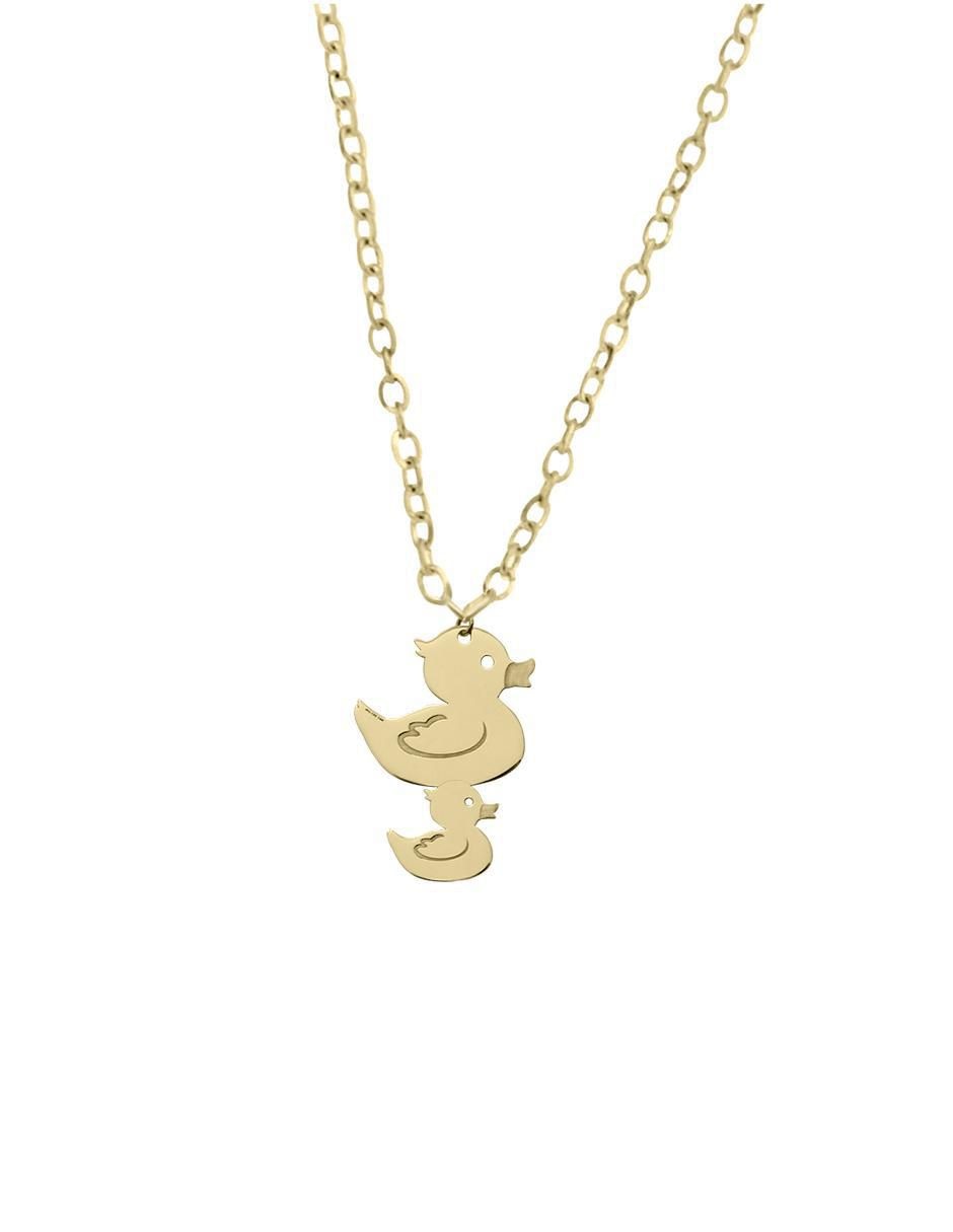 Colgante Y Dije de pato ohana de oro amarillo 14 K