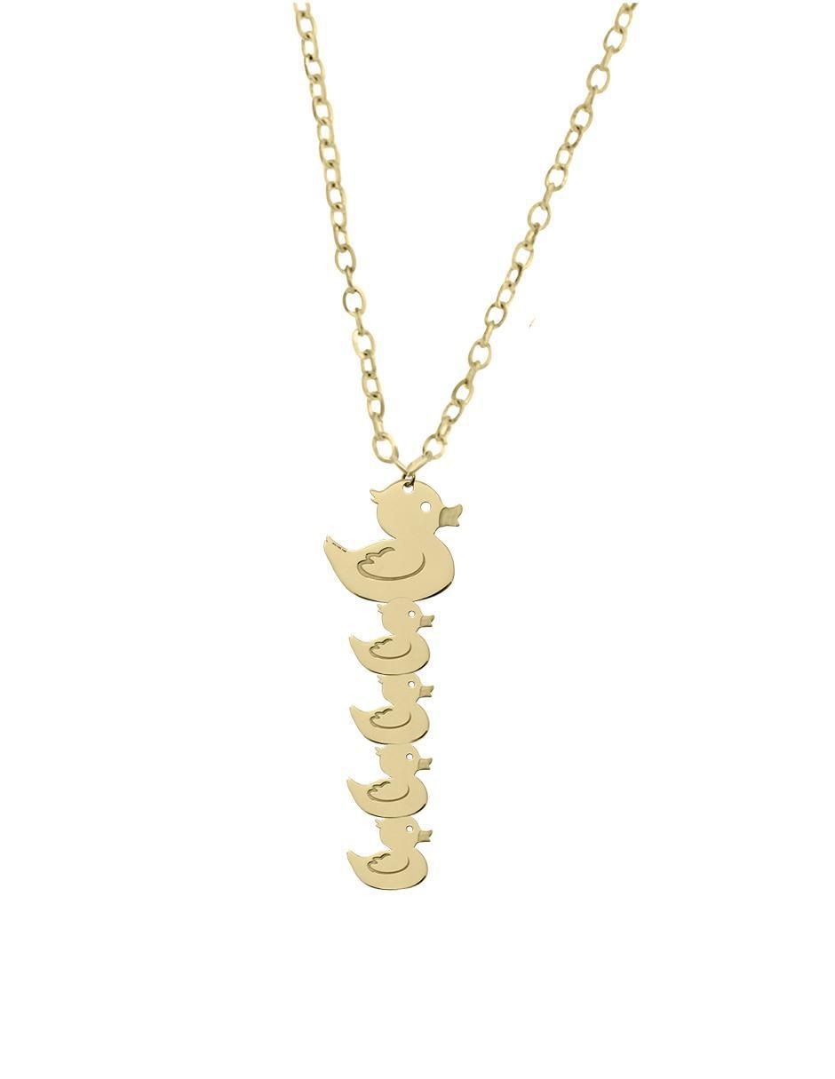 Colgante Y Dije de pato ohana de oro amarillo 14 K