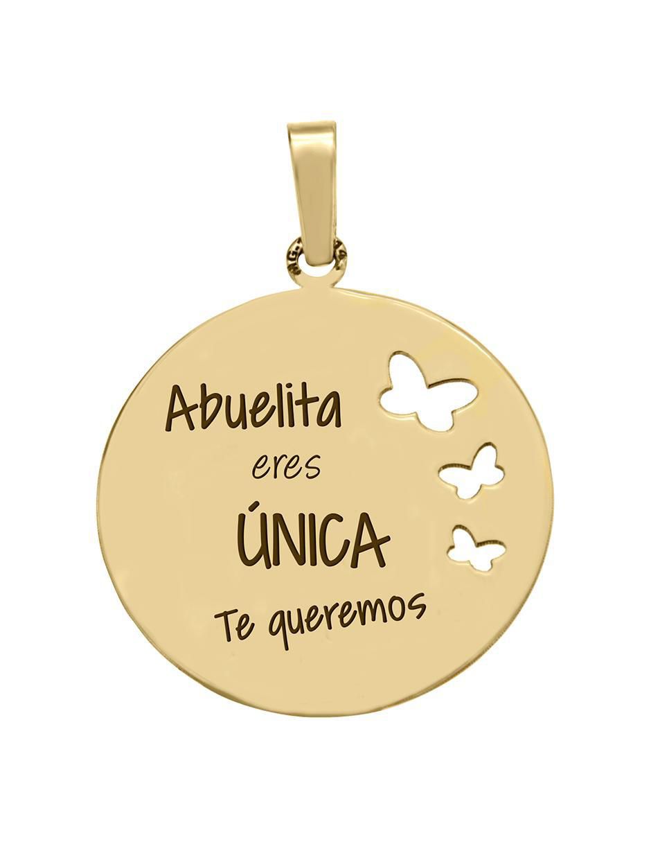 Dije circular abuelita de oro amarillo 14 K