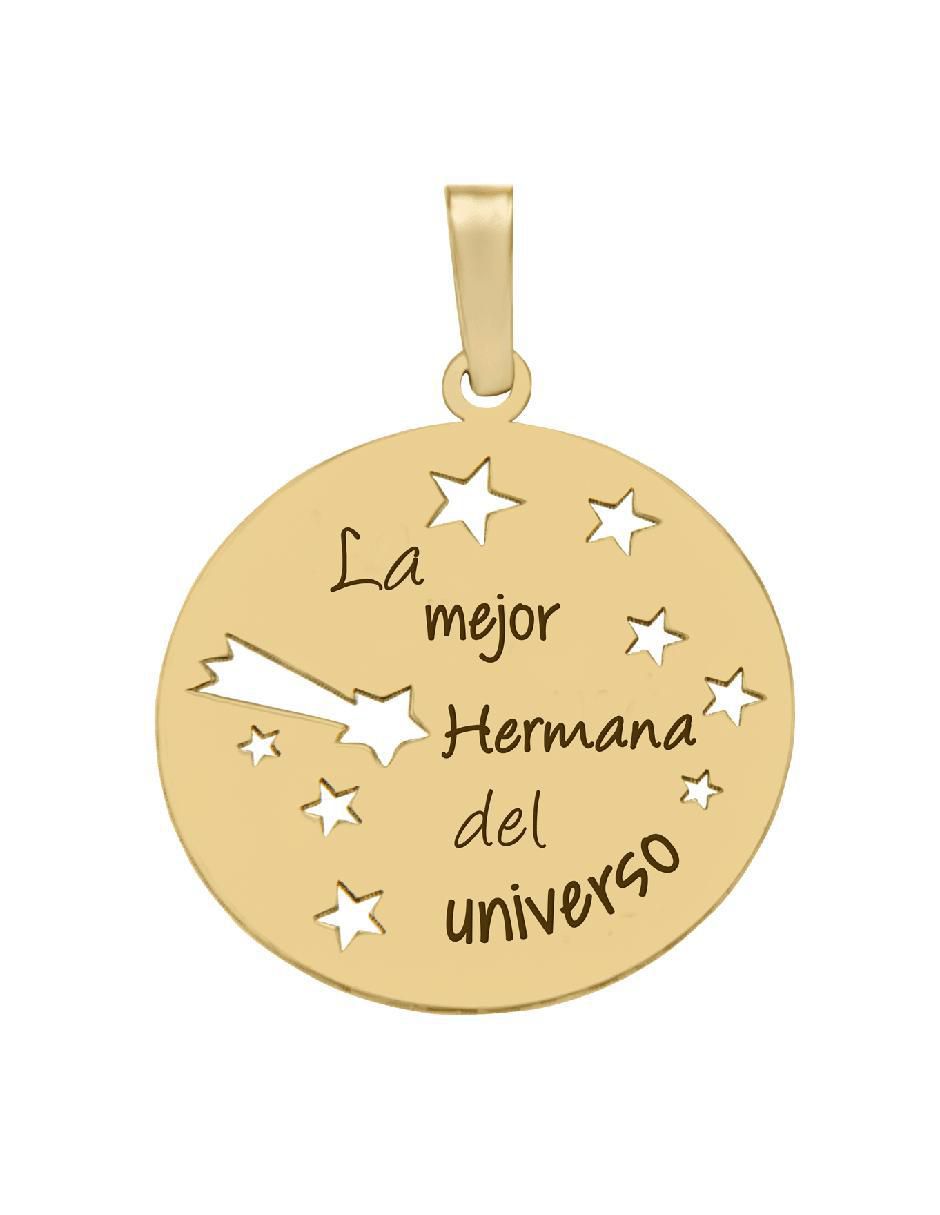Dije circular hermana de oro amarillo 14 K Dije circular hermana de oro amarillo 14 K