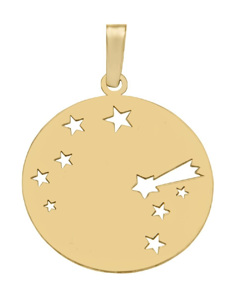 Dije circular amiga de oro amarillo 14 K 2