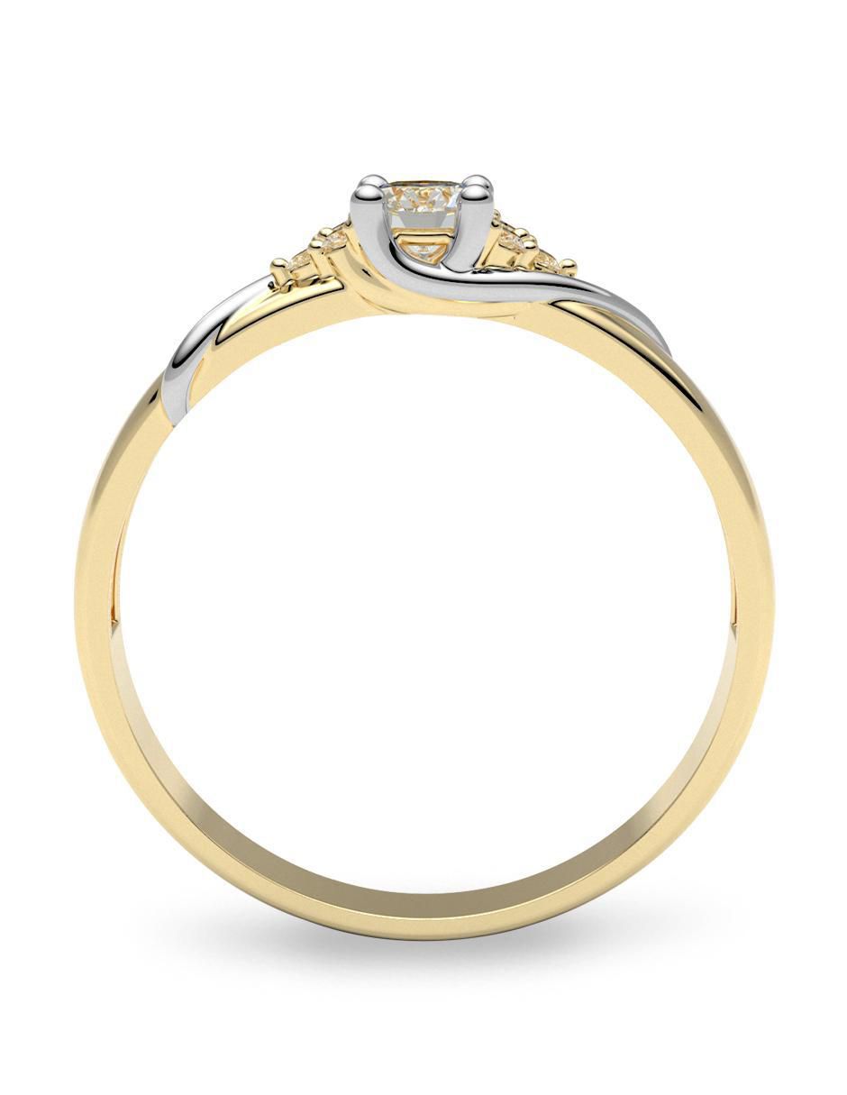 Anillo de compromiso "de" oro 14 k amelie joyas sin colección diamante