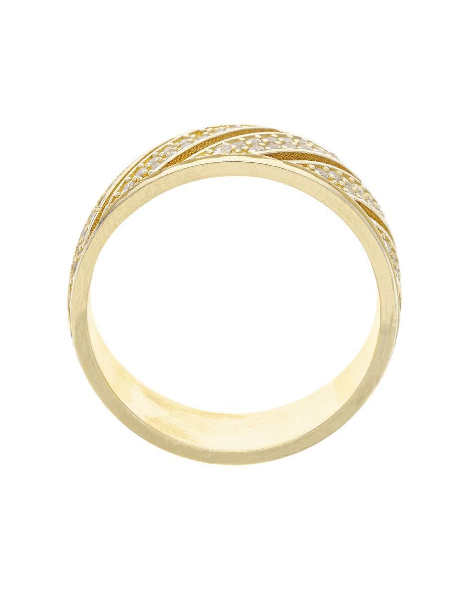 Anillo 14 k de oro zirconia brillante 4