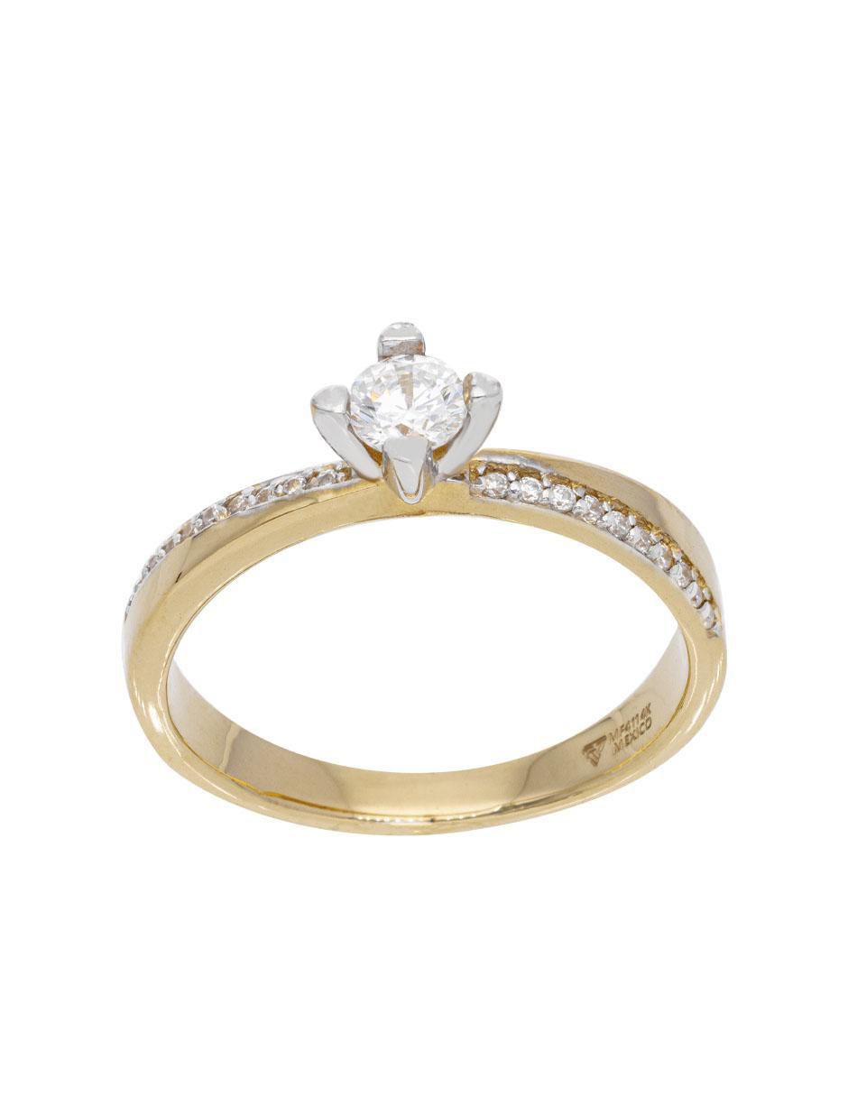 Anillo "de (si aplica)" redondo fonelli sin familia sin temática 14 k "de" oro blanco zirconia
