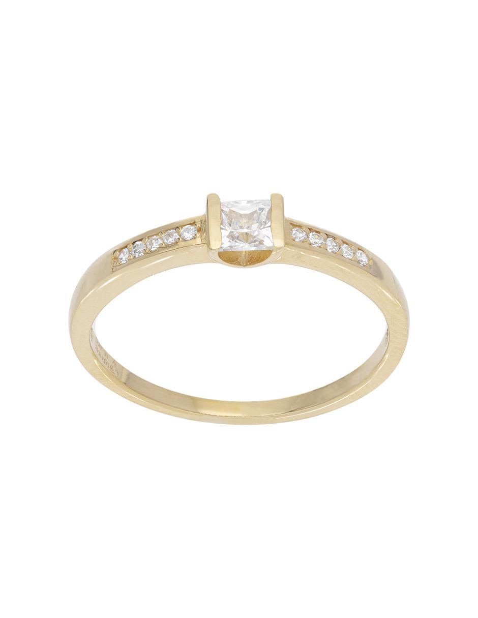 Anillo "de (si aplica)" redondo fonelli sin familia sin temática 14 k "de" oro zirconia