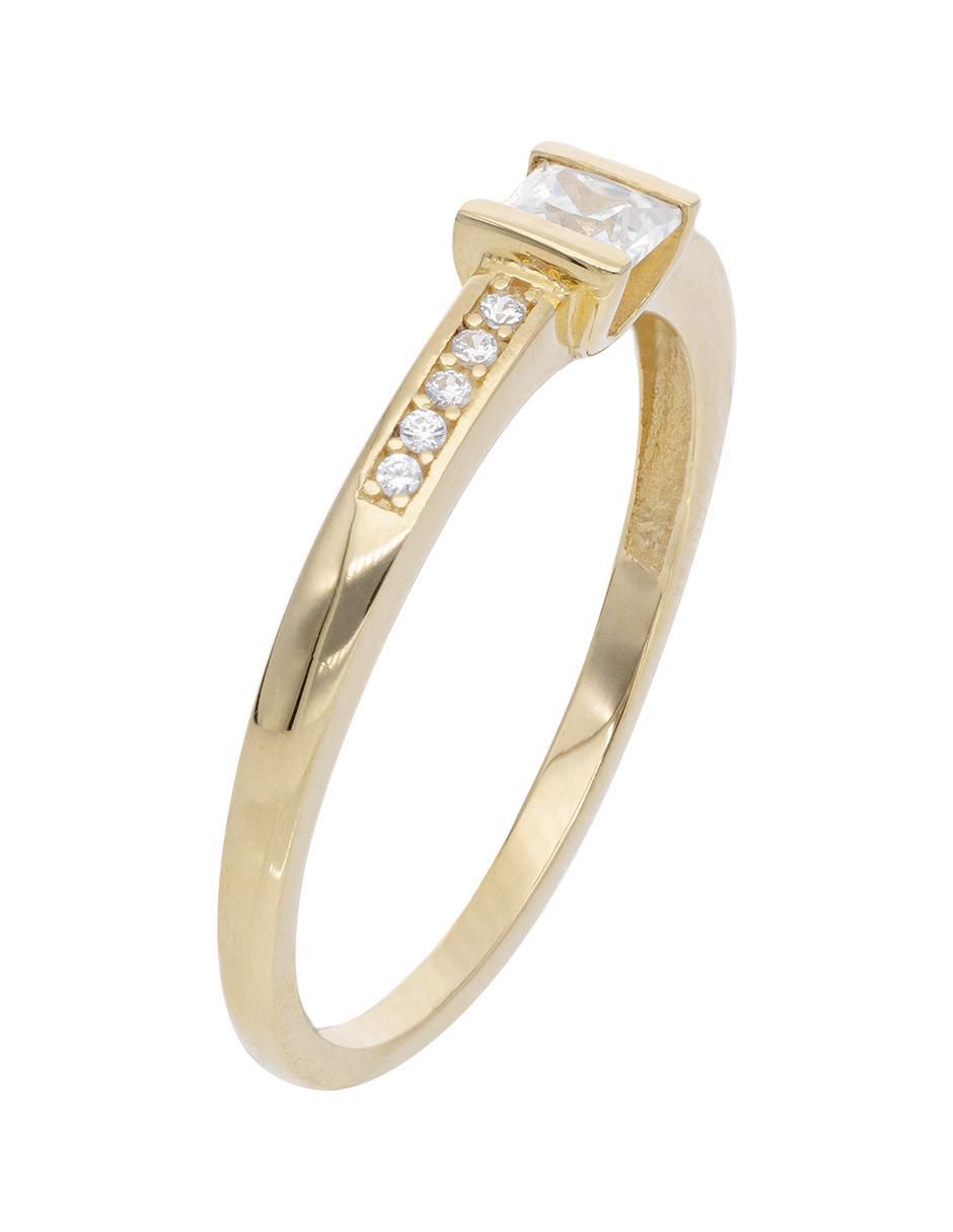 Anillo "de (si aplica)" redondo fonelli sin familia sin temática 14 k "de" oro zirconia