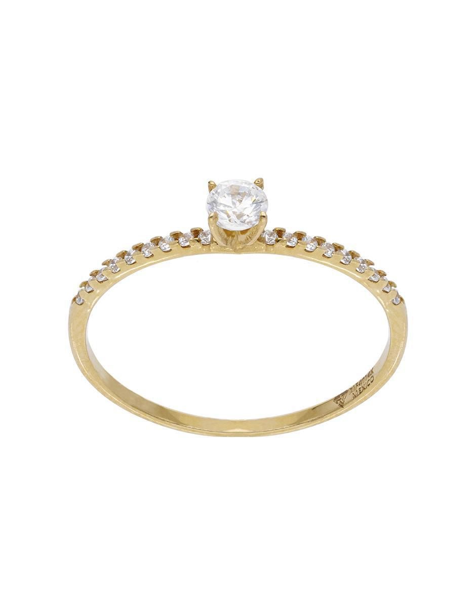 Anillo Fonelli 14 K de oro zirconia brillante