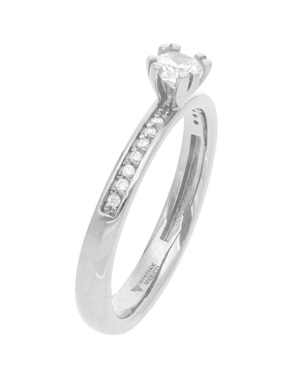 Anillo 14 k de oro amarillo zirconia brillante 3
