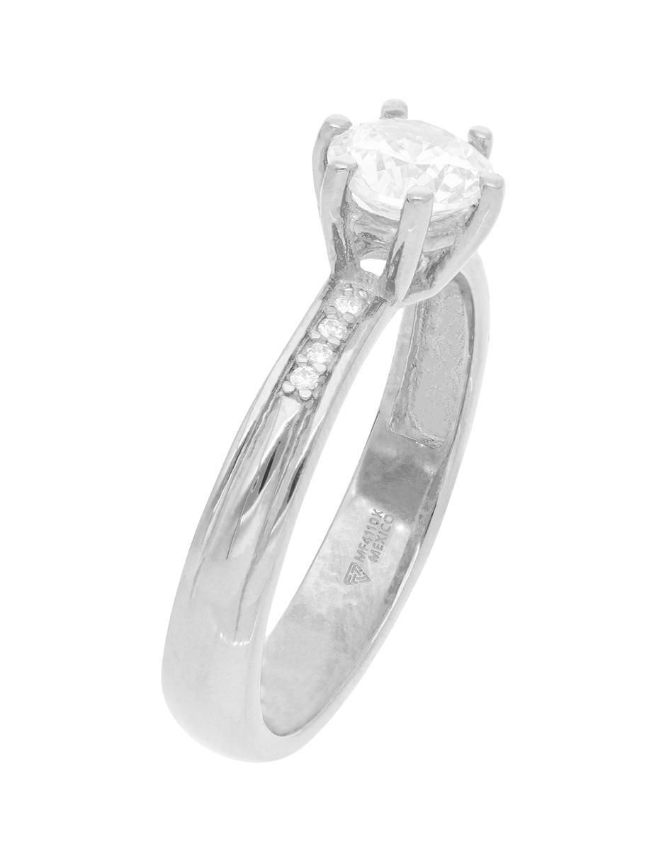 Anillo 14 k de oro rosa zirconia brillante 3