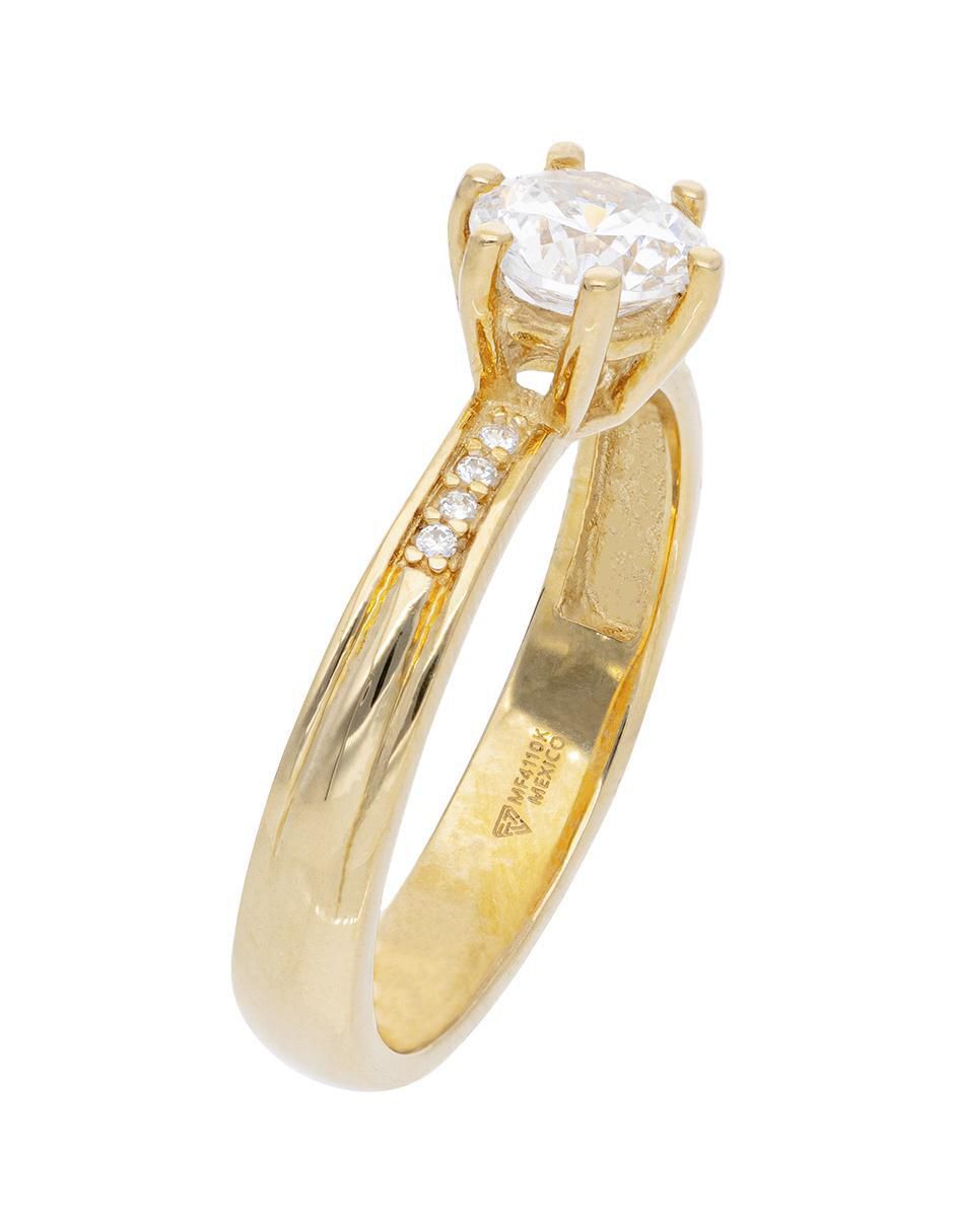 Anillo "de (si aplica)" redondo fonelli sin familia sin temática 14 k "de" oro rosa zirconia