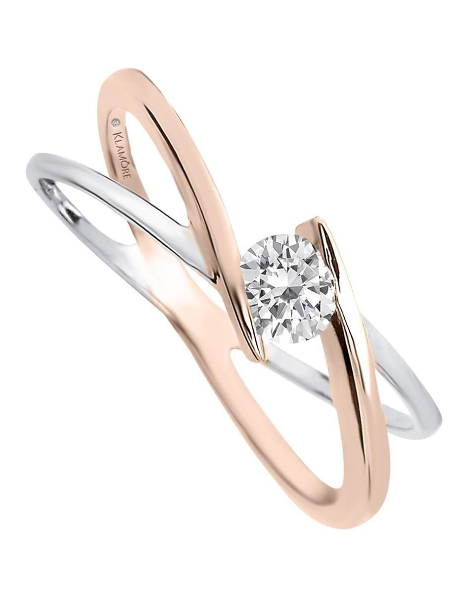 Solitario de oro 14 k Rosen diamante 3