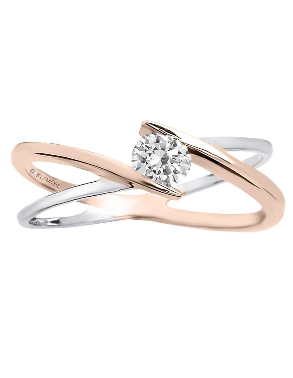 Solitario de oro 14 k Rosen diamante Solitario de oro 14 k Rosen diamante