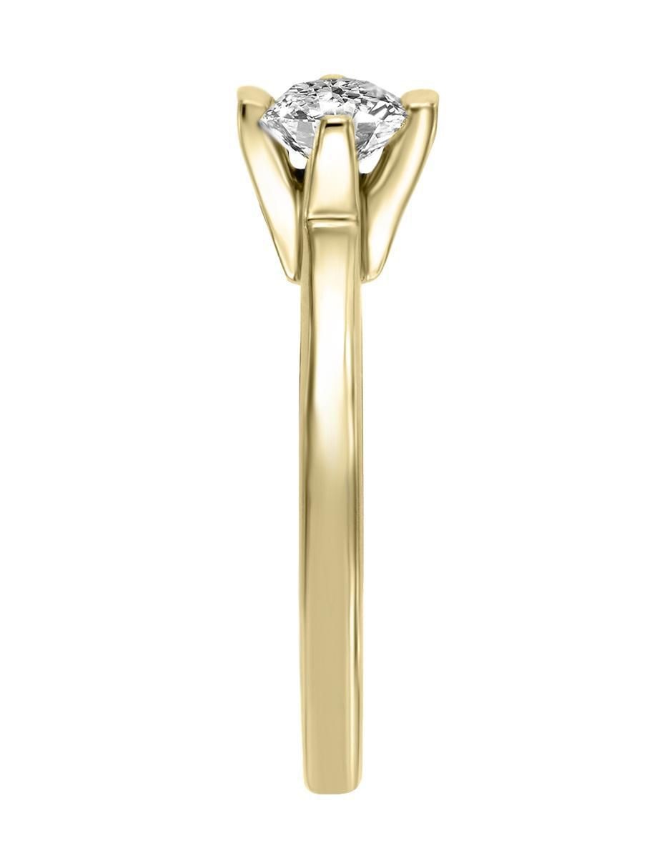 Solitario "de" oro 14 k klamore enmir diamante