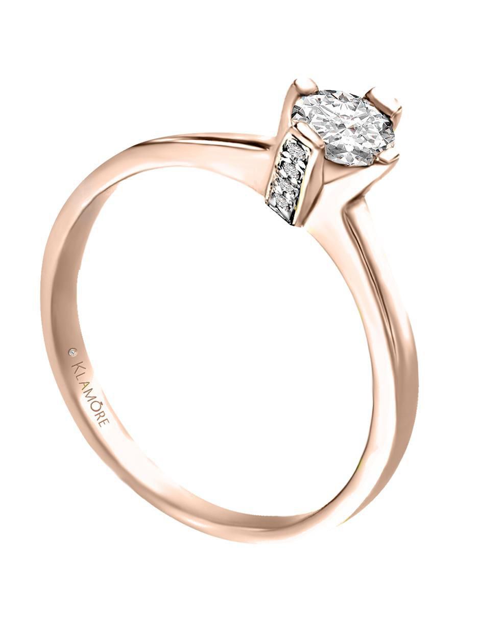 Solitario de oro 14 k Enmir diamante 3
